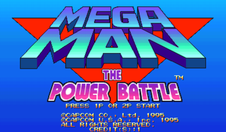 Mega Man - The Power Battle (CPS2, USA 951006, SAMPLE Version) Title Screen